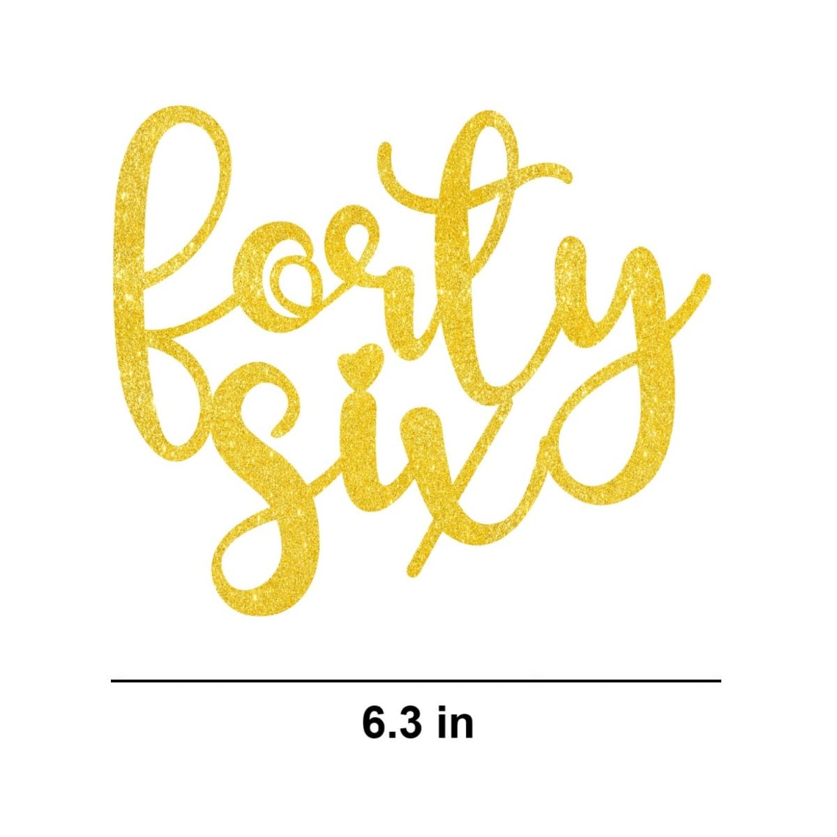 Forty-six Cake Toppers Gold Glitter, Happy 46th Birthday Cake Decorations Cheers to 46 Years Pick Party Decor, Forty-sixth Year Old Theme Birthday Anniversary Party Supplies