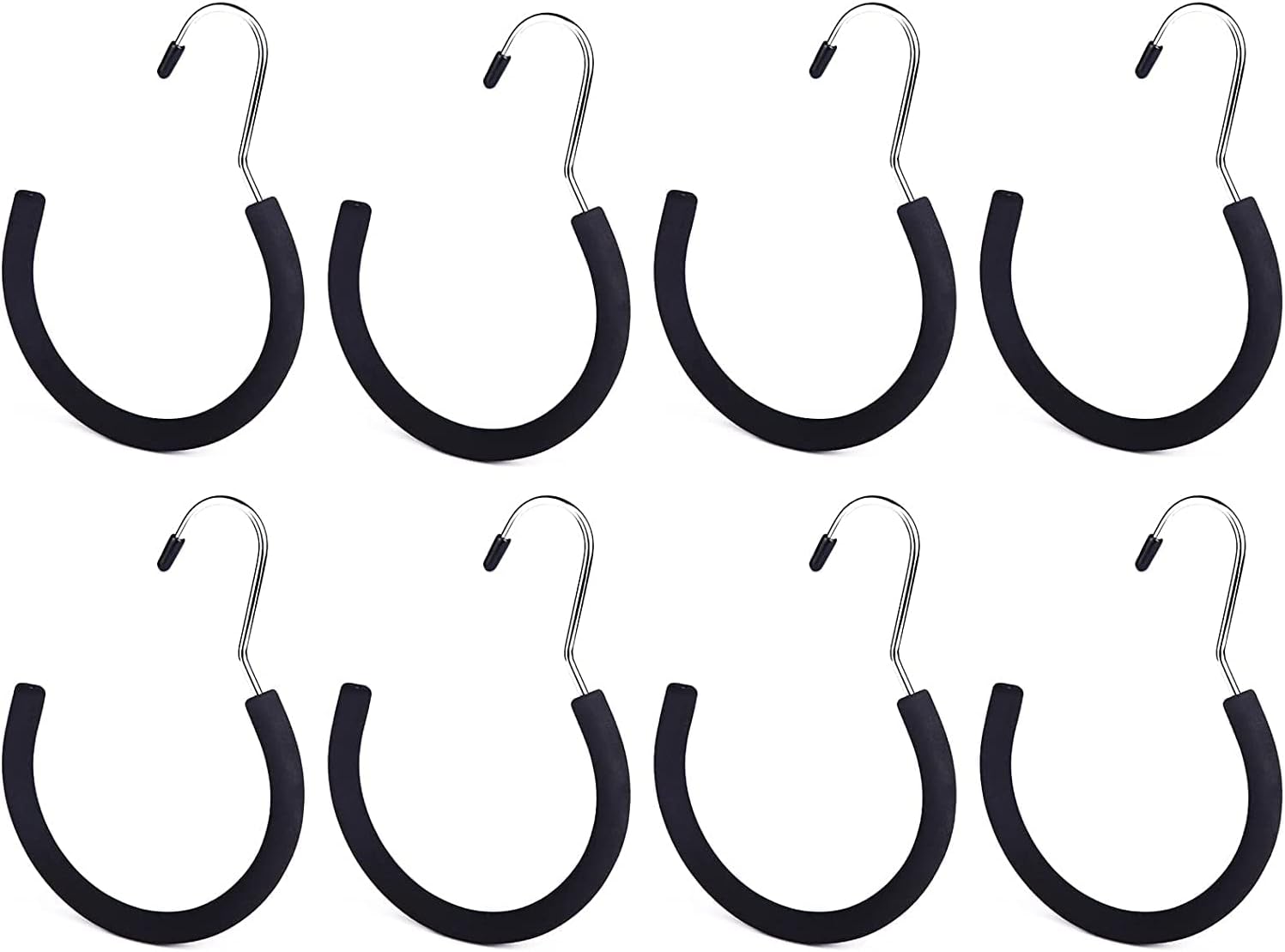 Tie Rack Belt Tie Rack Scarf Ring Hangers 8 Pack Tie Hanging Hooks Non-Slip Closet Hanger for Hanging Belts Tie Scarves and More (Black Apricot Gray) Closet Organizer (Apricot)