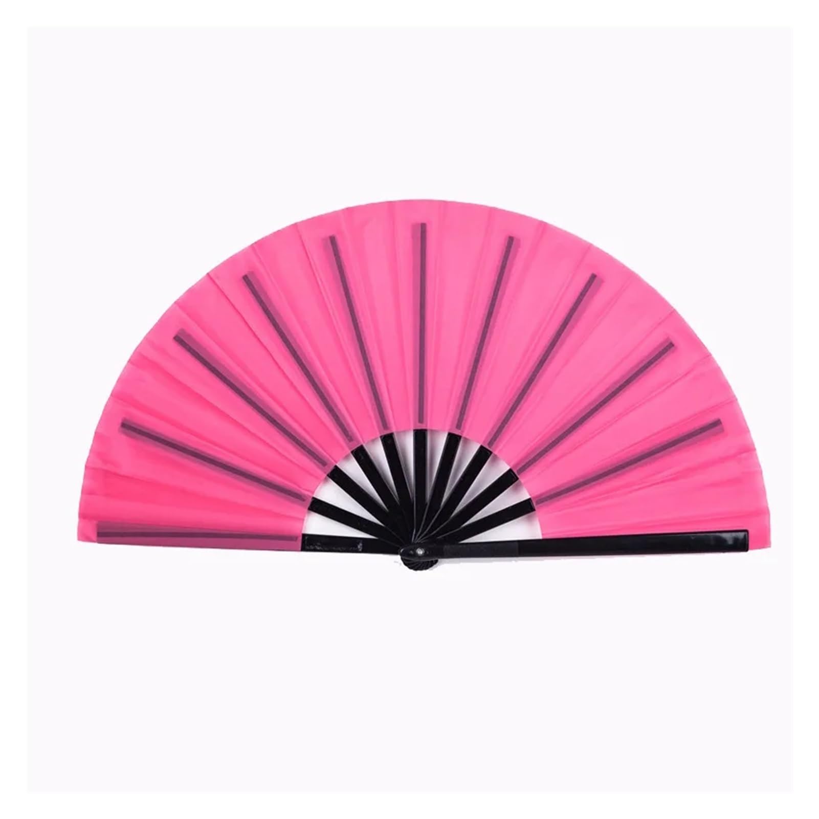 DYMKIE Large Holographic Folding Hand Line Dance Popping Fan Clap Fans Line Dancing(Rose red)