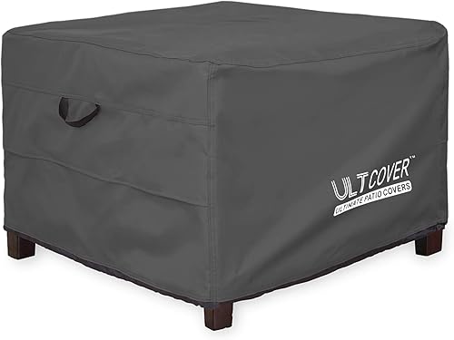 ULTCOVER Funda impermeable para otomana, rectangular, para exteriores, para mesa auxiliar, tamaño 26 pulgadas de largo x 20 pulgadas de ancho x 18