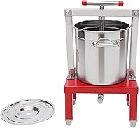 Vista 6 de Extractor manual de prensa de miel, extractor de prensa de miel de abeja grande de acero inoxidable con cesta de 448 onzas, máquina extractora