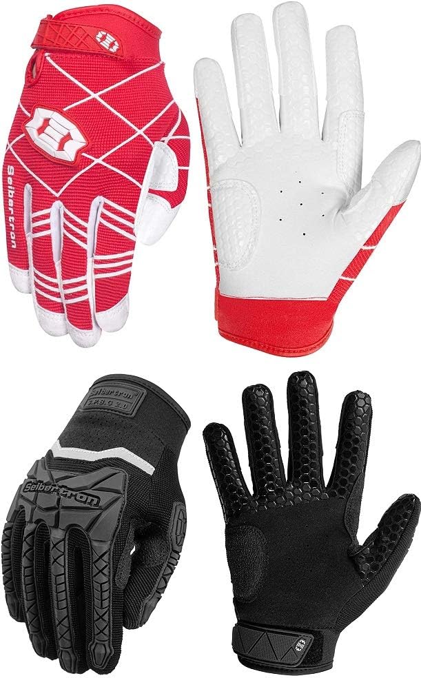 Seibertron B-A-R Gloves Red Youth S and S.P.B.G Gloves Black Youth S