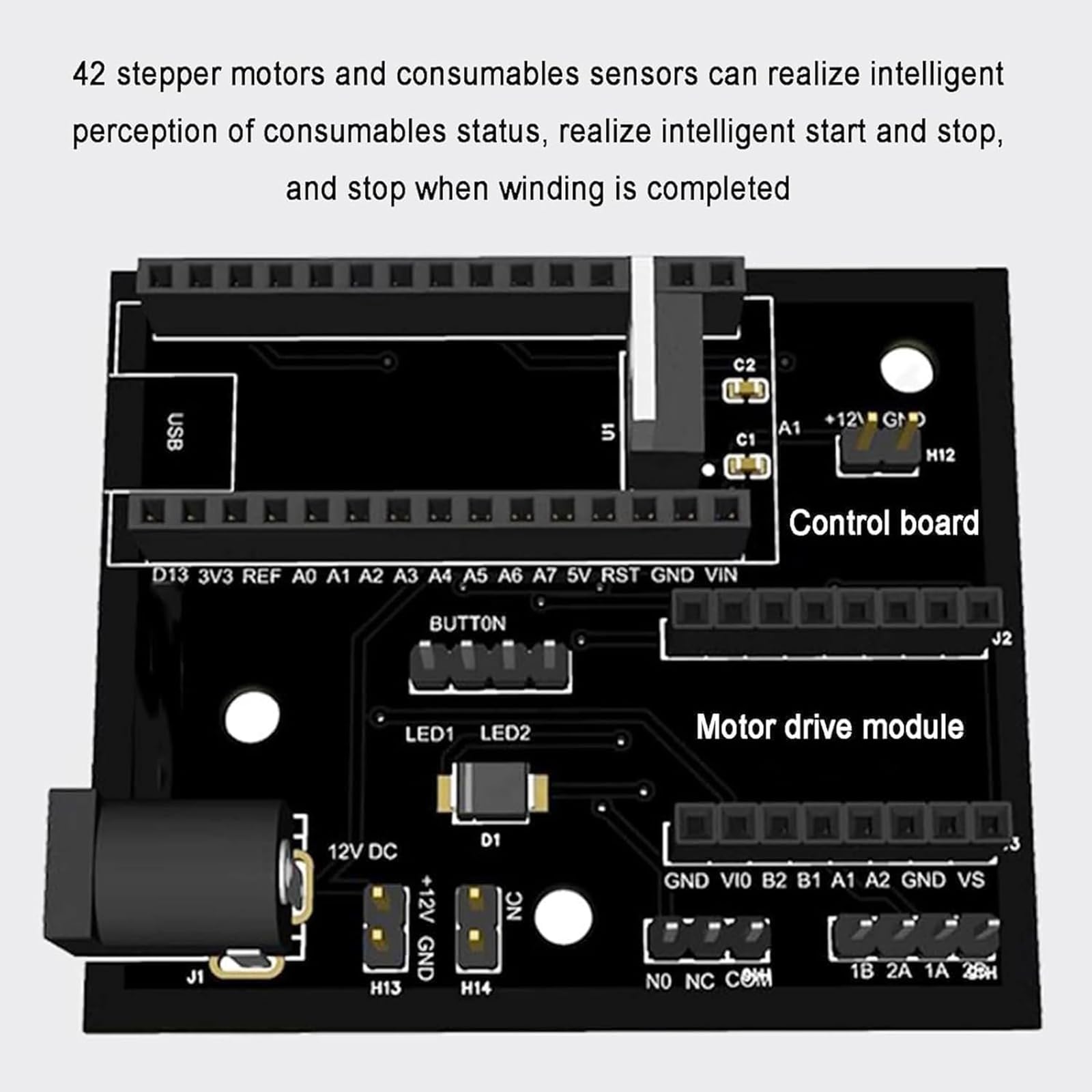 Bobinadora eléctrica de filamento, arranque/parada automática, tensión y dirección ajustables, para impresoras 3D, alambre de soldadura, hilo e hilo
