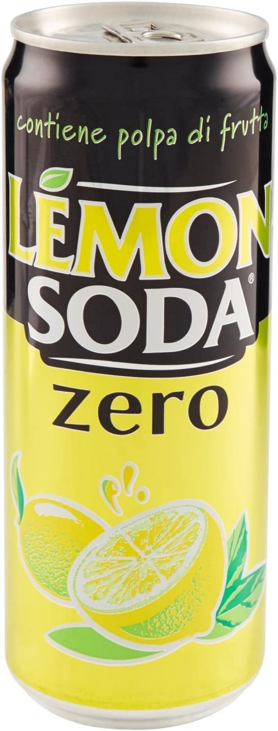 48x Lemonsoda zero Italian Lemonaide Lemon Soft Drink Beverage 330ml Campari Group Sugar Free! Health Food!