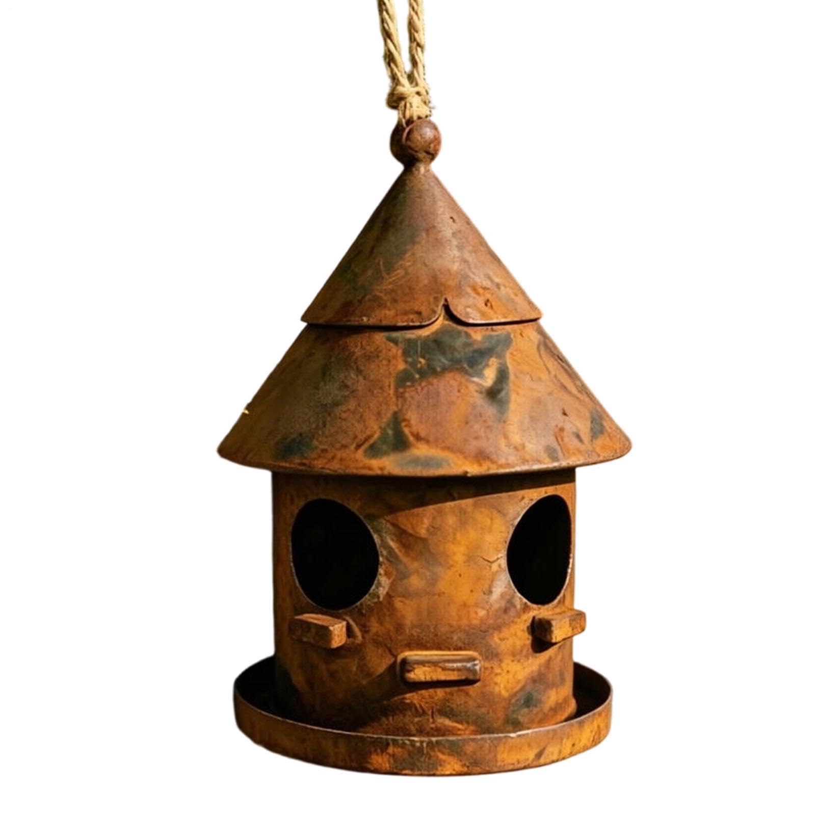Nichoir à oiseaux en métal de prestige avec finitions cottage vintage