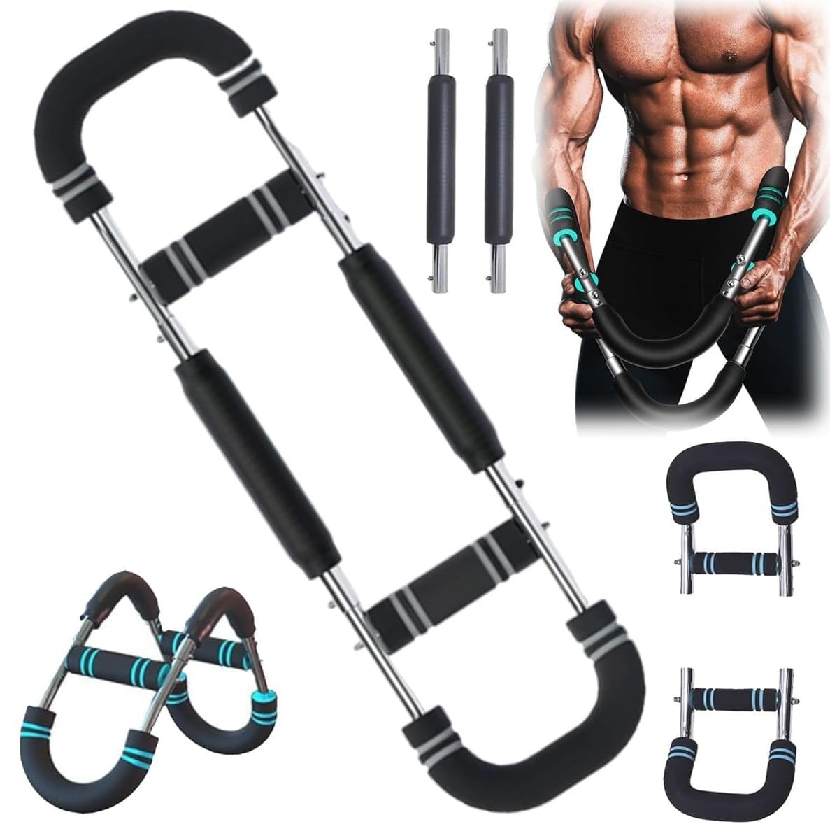 Twister Arm Trainer, Shaker Twister Arm Trainer, przenośny Power Twist Arm Trainer, 40-100lb sprzęt do ćwiczeń klatki piersiowej dla mężczyzn, wzmacniacz przedramion, przenośny Power Twister Bar do
