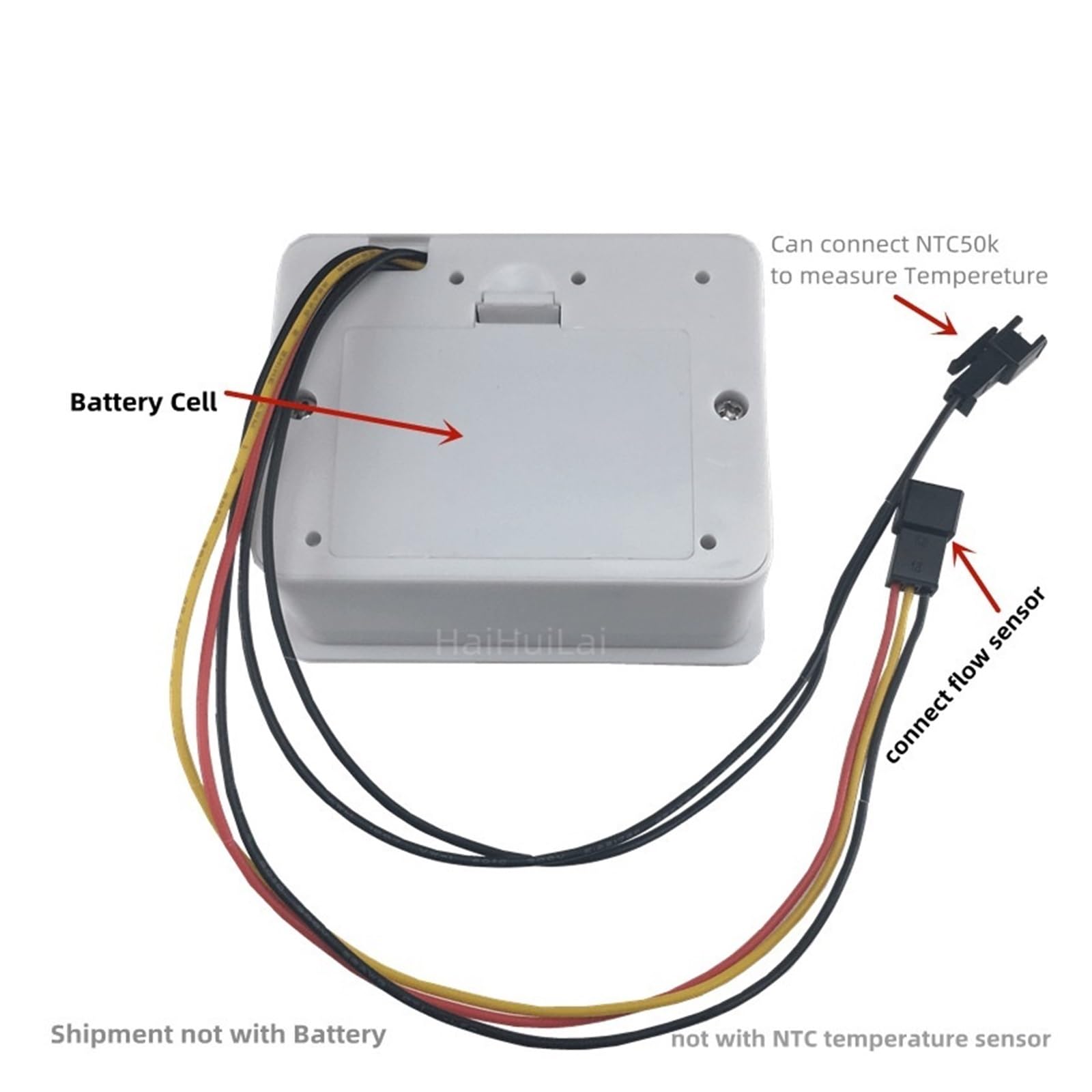 Pantalla LCD Digital Sensor de Flujo de Agua medidor de Flujo totalímetro con Flujo de turbina de 3/8 "/1/4" medidor de Trabajo de batería HaiHuiLai para Agua Líquida, Diésel(3-8 Quick fit)
