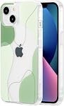DEFBSC Compatible with iPhone 15 Case, Soft Shaped Art Design with Built-in Bumper Protective Phone Case, Cute Slim TPU Cover Designed for iPhone 15 Case,Green