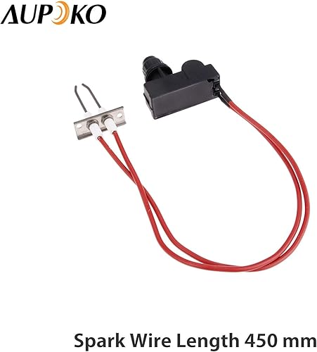 Miniatura 4 de Aupoko 2 juegos de encendido piezoeléctrico por chispa con cable de botón de encendido y kit de encendido doble, encendedor electrónico, apto para