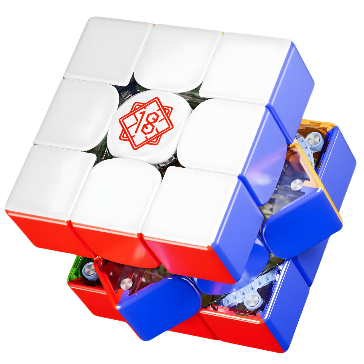 Bukefuno MoYu Super weilong v2 18th Anniversary Version 3x3 Magnetic Cube Speed Stickerless Magic Cube Puzzle 3x3x3 Toys(18th Anniversary Edition)