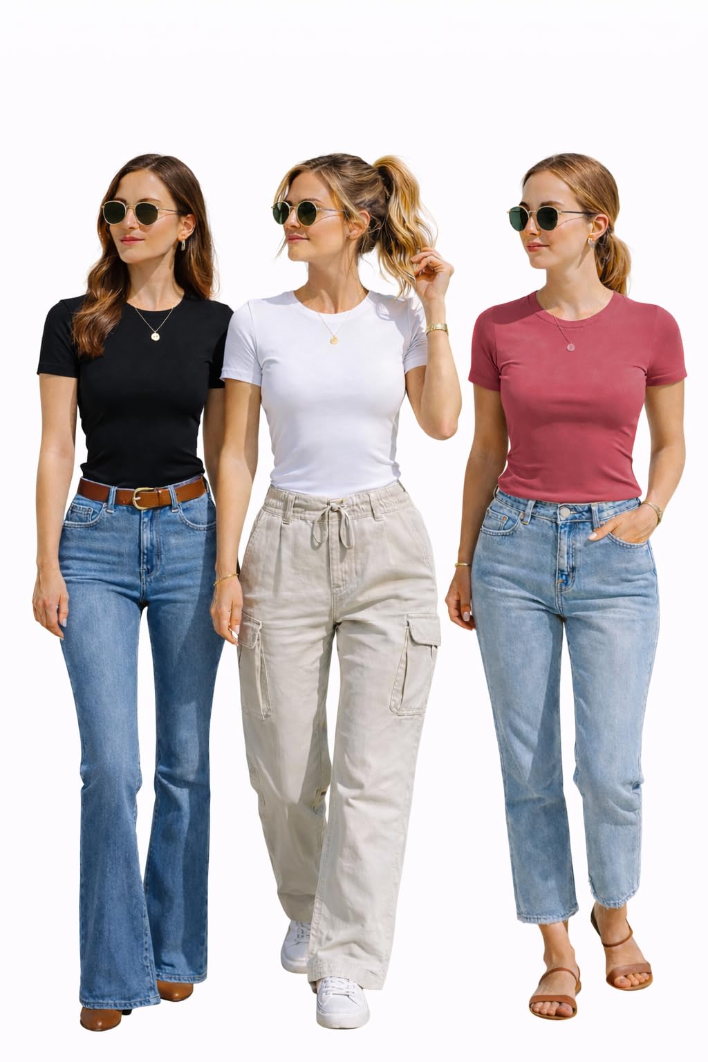 keri perry Tops for Women Crop Top for Women's Tank Activewear Tee Sports Casual Round Neck Cotton Camisole Pack 3-picture-41