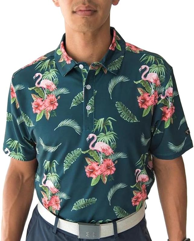 YATTA GOLFMens Golf Shirt Moisture Wicking Quick-Dry Short Sleeve - Standout Performance Casual Polo Shirts for Men