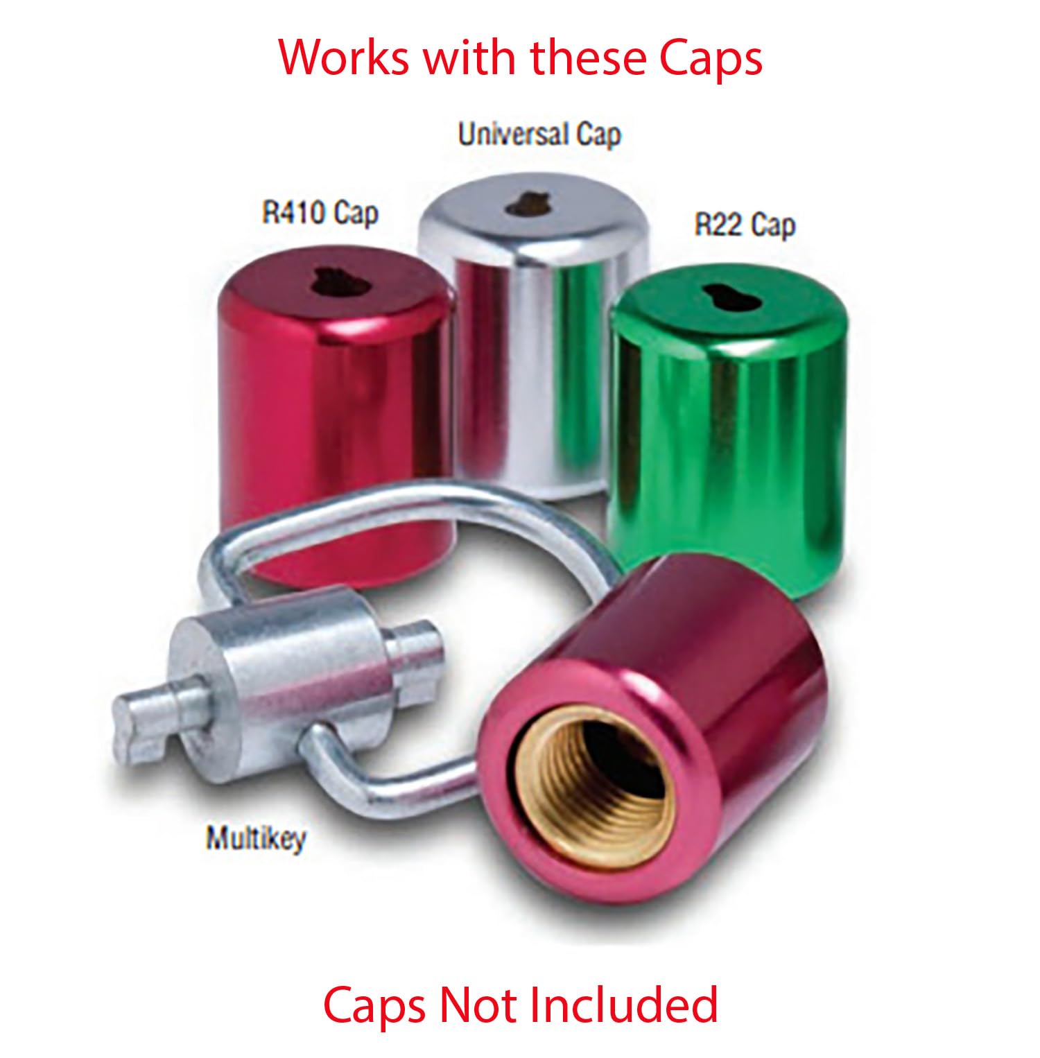 thumbnail image 2 of Universal HVAC Locking Cap Key - 5-Piece Refrigerant Safety Cap Removal Tool Set 2 of 10