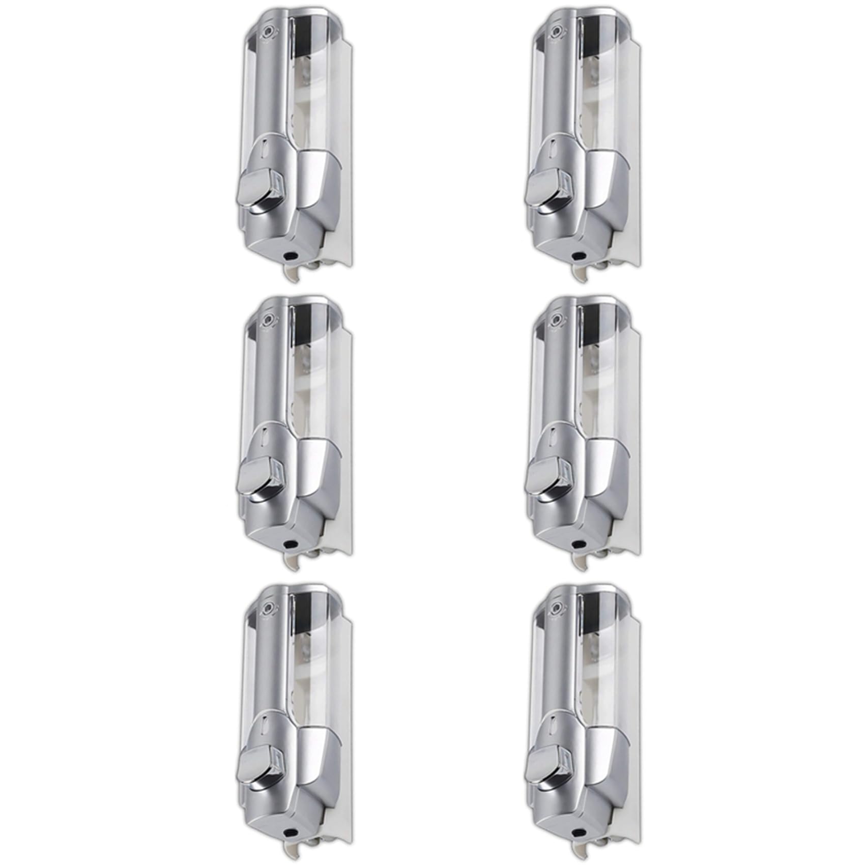 Hndhbfgrt 6X Soap Dispenser, Hand Dispenser Wall Mounted, Hand Gel Dispenser Manual 350Ml, Shower Gel, Shampoo Dispensers
