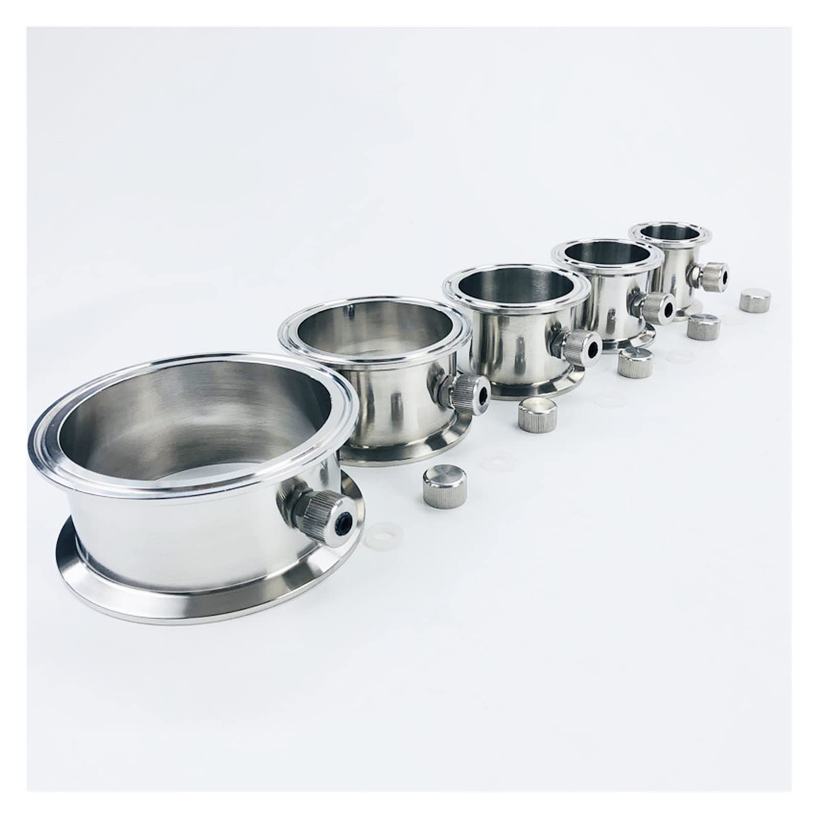 1.5"-4" Tri-clamp Pipe with Thermowell Nipple, Tri-clamp Connection Pipe Fitting, Stainless Steel 304 (Size : 2(51mm) OD64)