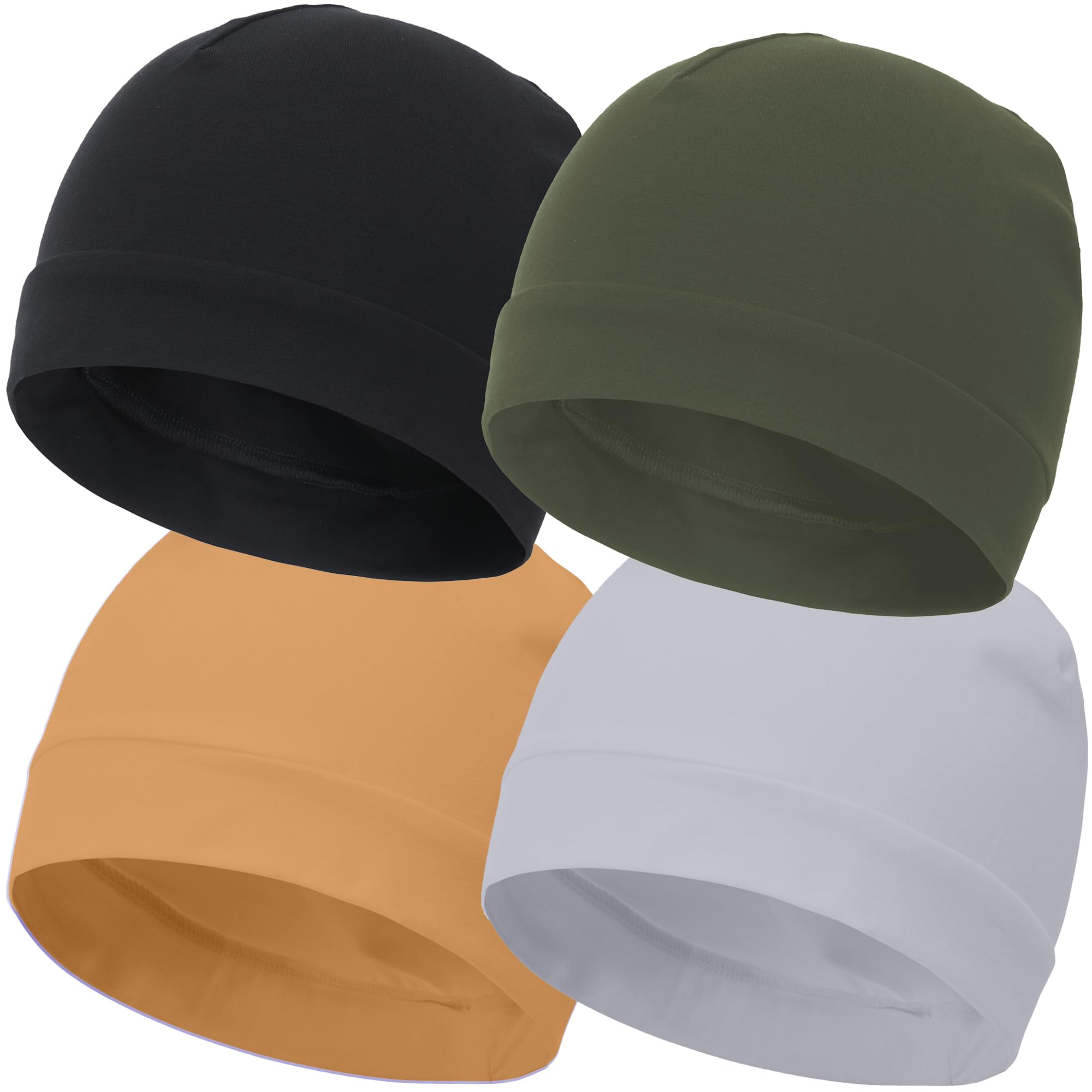 vidsel 100% Cotton Skull Caps Beanie Night Cap Sleep Hats for Men Women