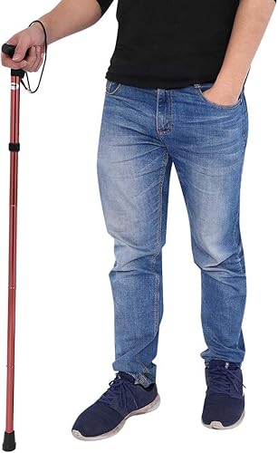 Miniatura 5 de Keenso Bastones de senderismo portátiles ajustables, de aleación de aluminio, telescópicos, ligeros, antideslizantes, bastón de senderismo para