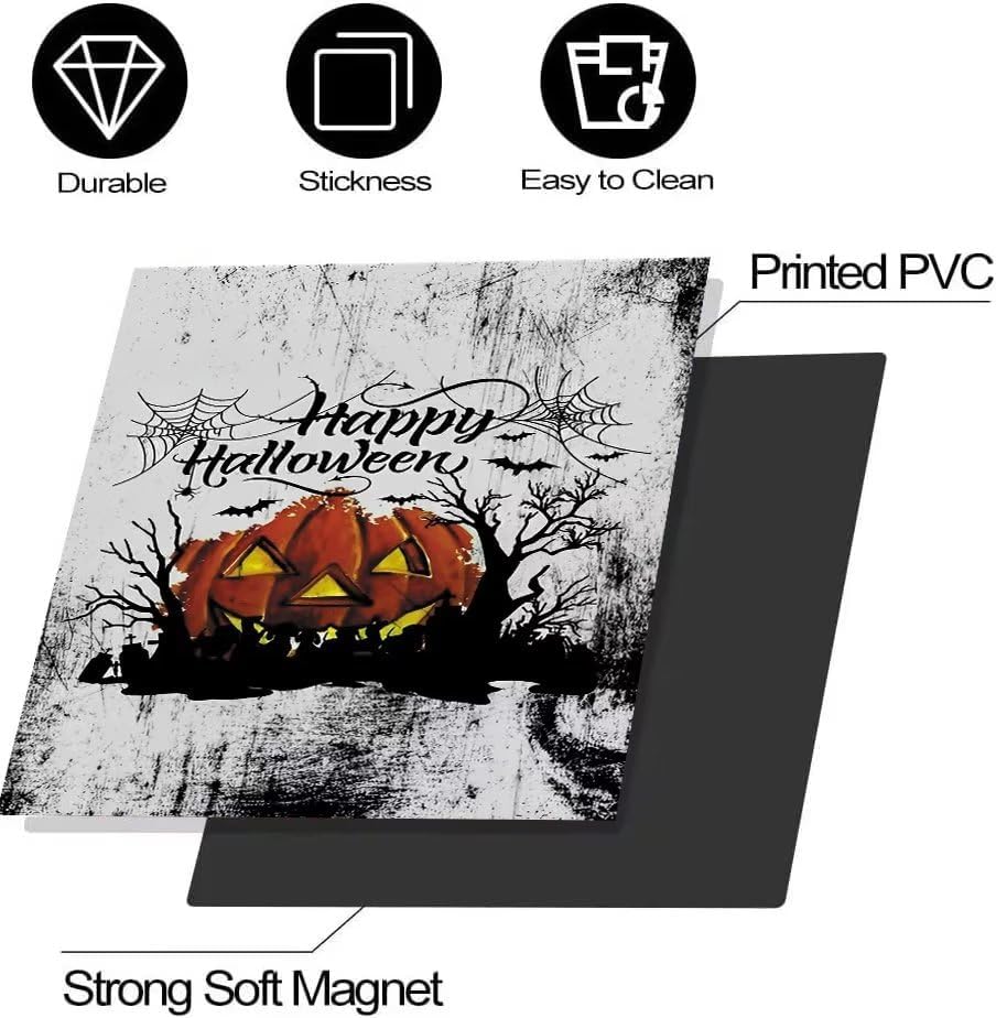 Miniatura 6 de Calcomanía magnética decorativa para panel de nevera para puerta delantera, para puerta delantera, para cocina, hogar, gabinete, 23 x 26 pulgadas