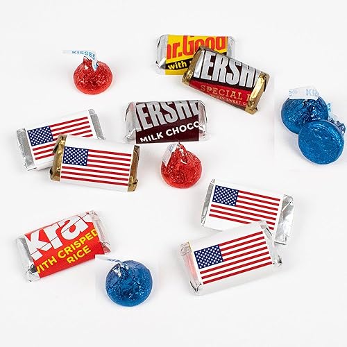 Miniatura 2 de 131 piezas de mezcla de chocolate rojo, blanco y azul (1.65 libras) - por Just Candy