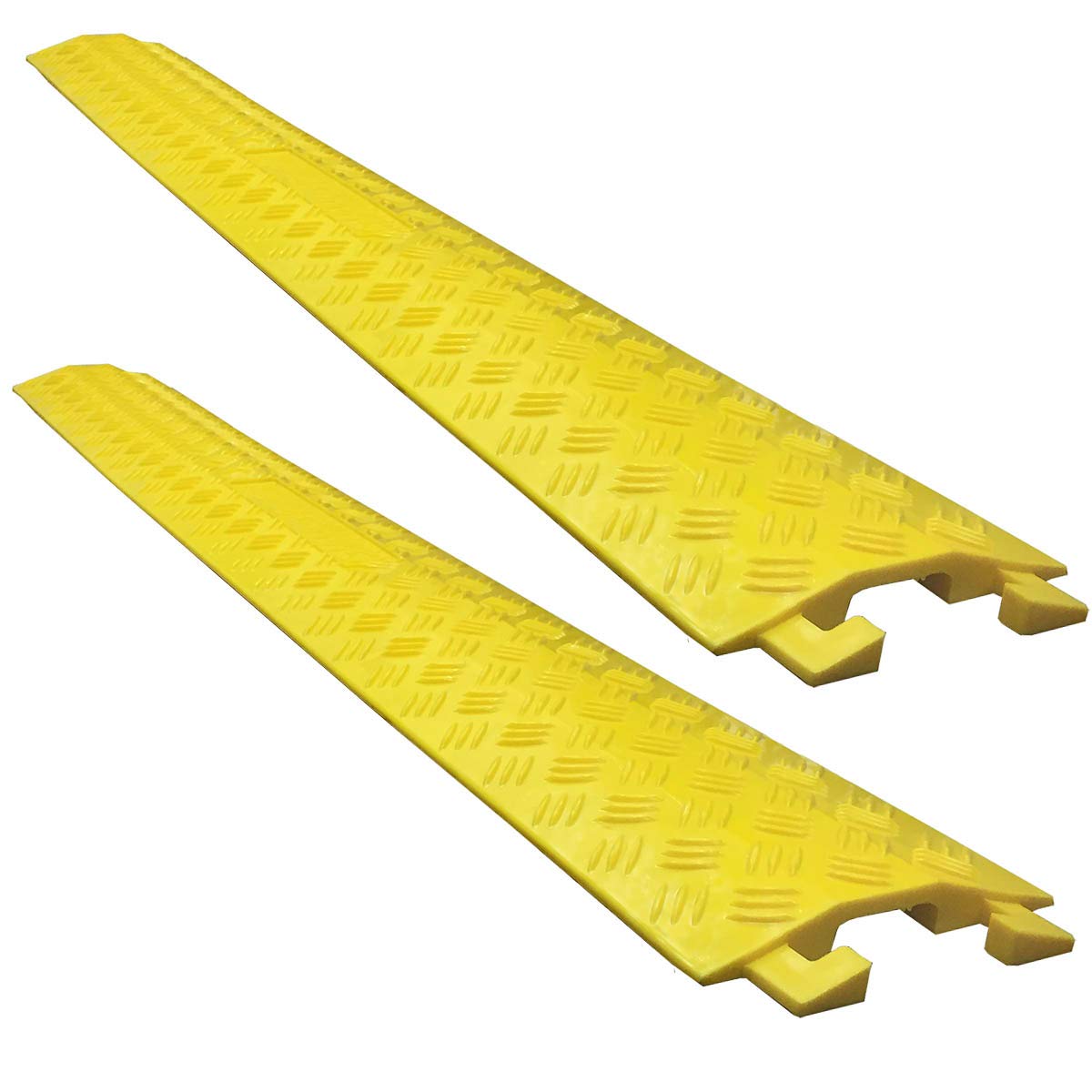 Electriduct Drop Trak Cable & Hose Protector Cord Cover - Small - Yellow - 2 Pack