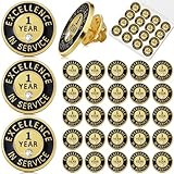 Ferreve 50 Pcs Year of Service Pin Employee Excellence Award Lapel Pin Performance Recognition Reward Anniversary(1 Year)