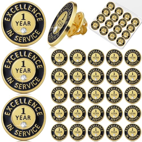50 Pcs Year of Service Pin Employee Excellence Award Lapel Pin Performance Recognition Reward Anniversary