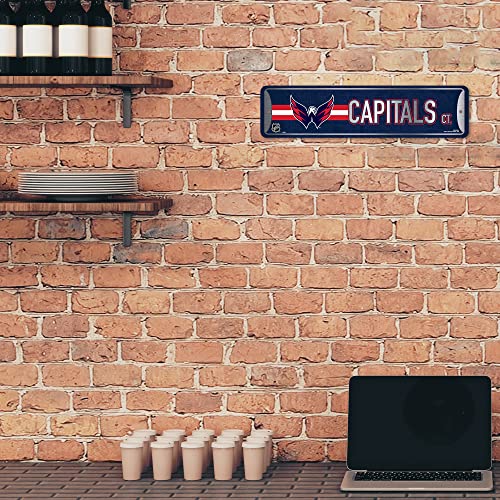Rico Industries NHL Washington Capitals Home Décor Metal Street Sign (4" x 15") - Great for Home, Office, Bedroom, & Man Cave - Made,Silver by Rico Industries - Used condition - Image 3