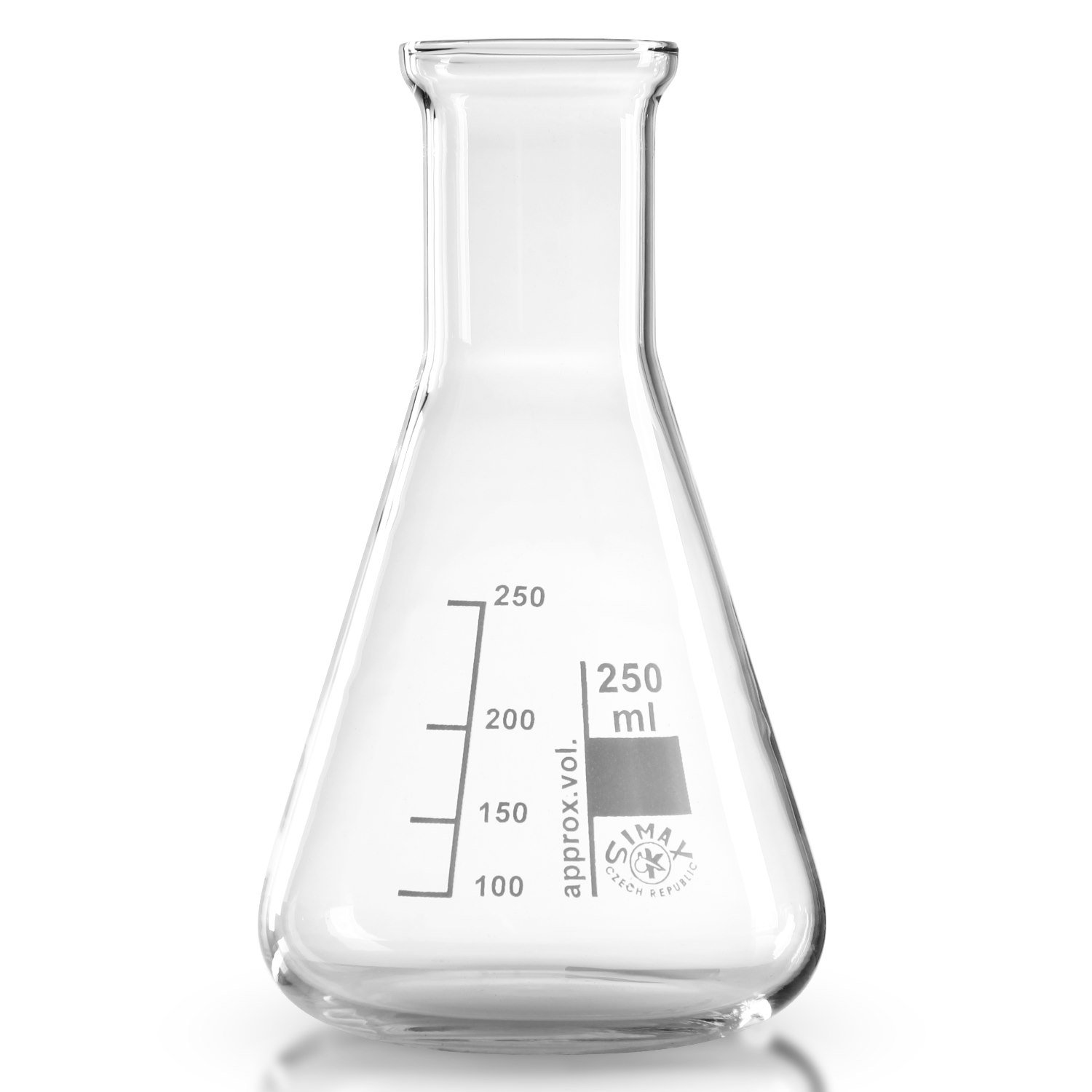 20x Erlenmeyerkolben Enghals 250ml aus hitzefestem Borosilikatglas 3.3 (Laborglas)