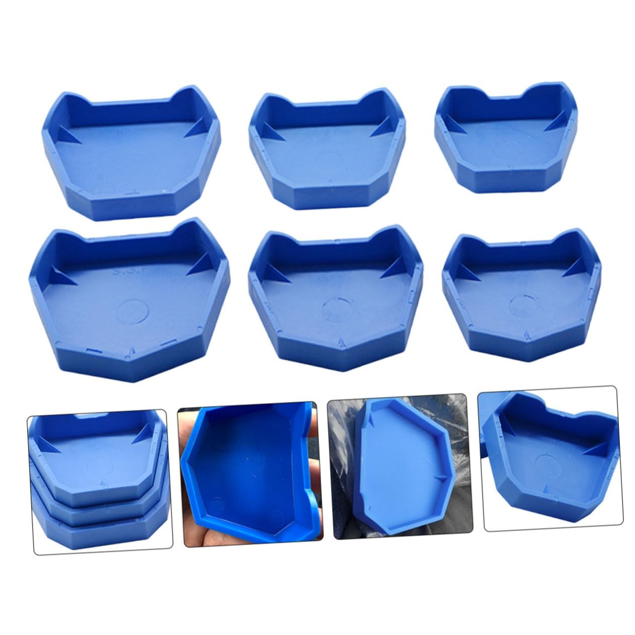 30pezzi Base Per Modelli Dentali Molds Tray Con Notches Per Laboratori Odontoiatrici Base Flessibile e Resistente Per Modelli Orali