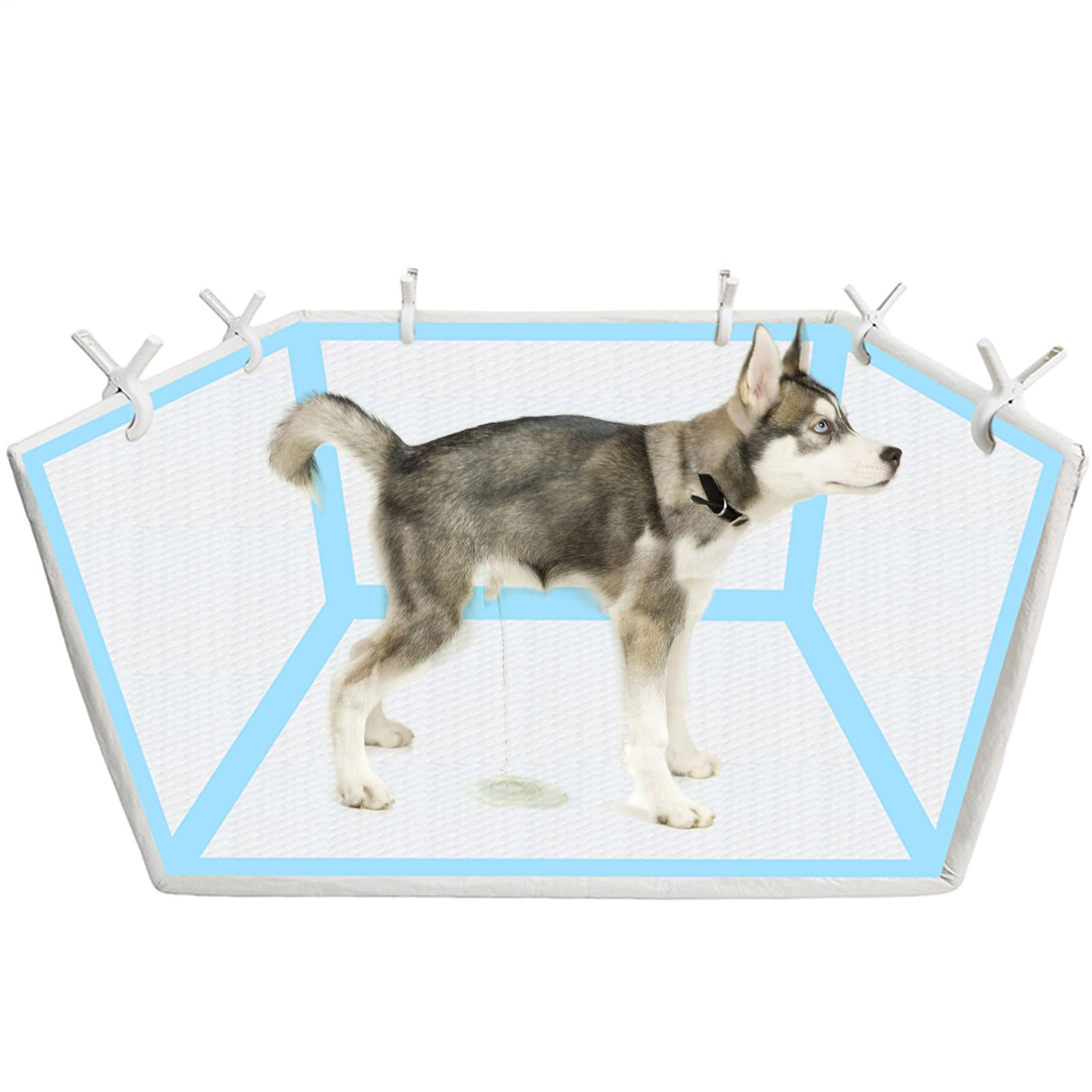 Bandeja para Perros Portátil Desmontable Impermeable | Estación para Hacer Pis en Interiores Para Apartamento Balcón Sala De Estar Pequeño Mediano