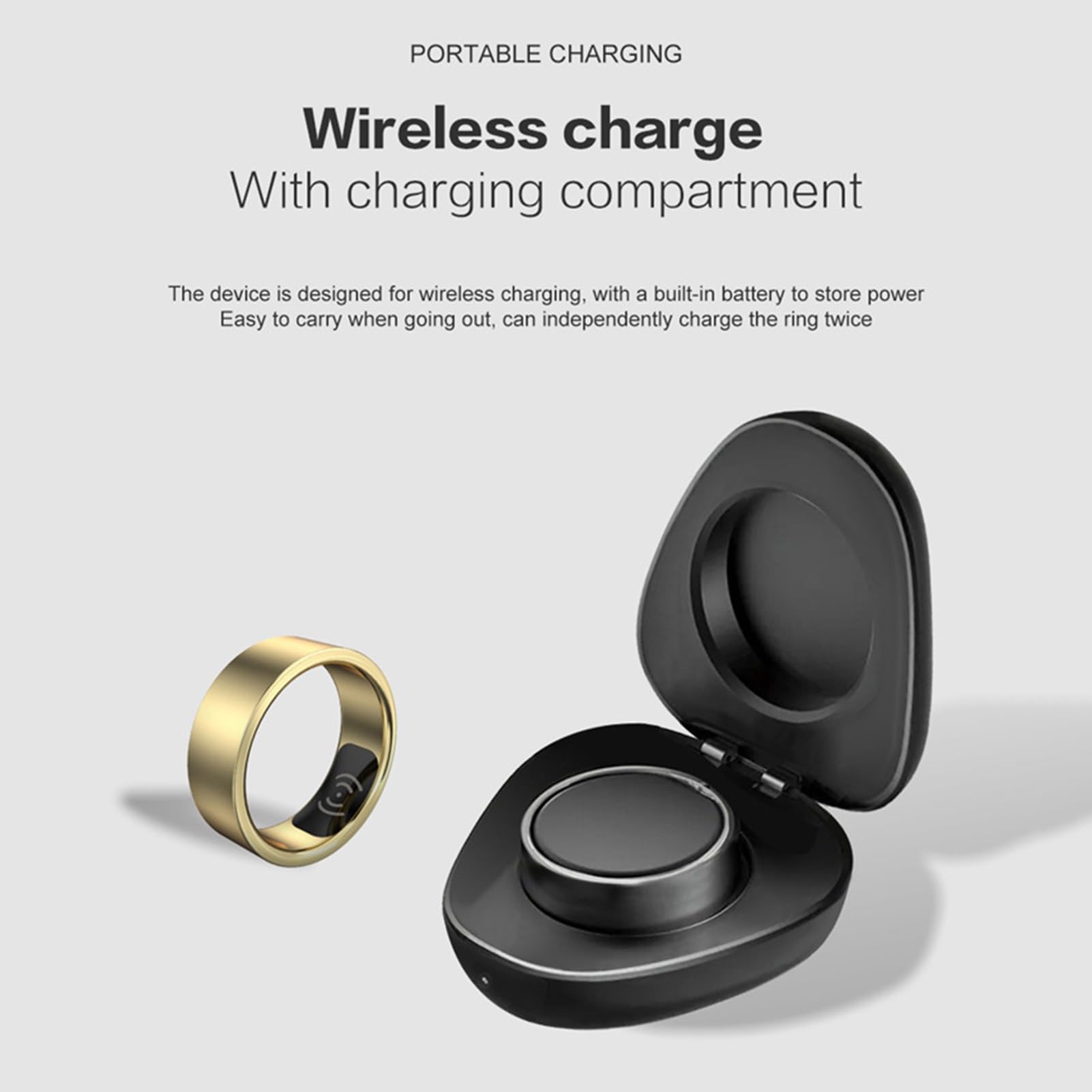 Bague Intelligente XSWCCJJ 6.0 - Suivi Sommeil, Fréquence Cardiaque, SpO2 - Étanchéité IP68, Bluetooth 5.0 - Homme/Femme - 4