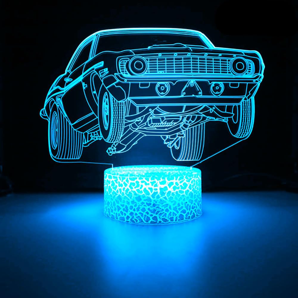 Jinson 3D LED Nachtlicht – 16 Farbwechsel USB-Tischlampe Mit Optischer Illusion Für Schlafzimmer & Deko