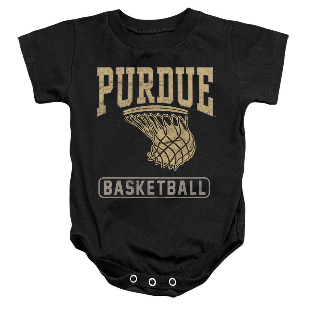 Purdue University Official Basketball Hoops Unisex Infant Snap Suit for Baby,Black, 6 Months