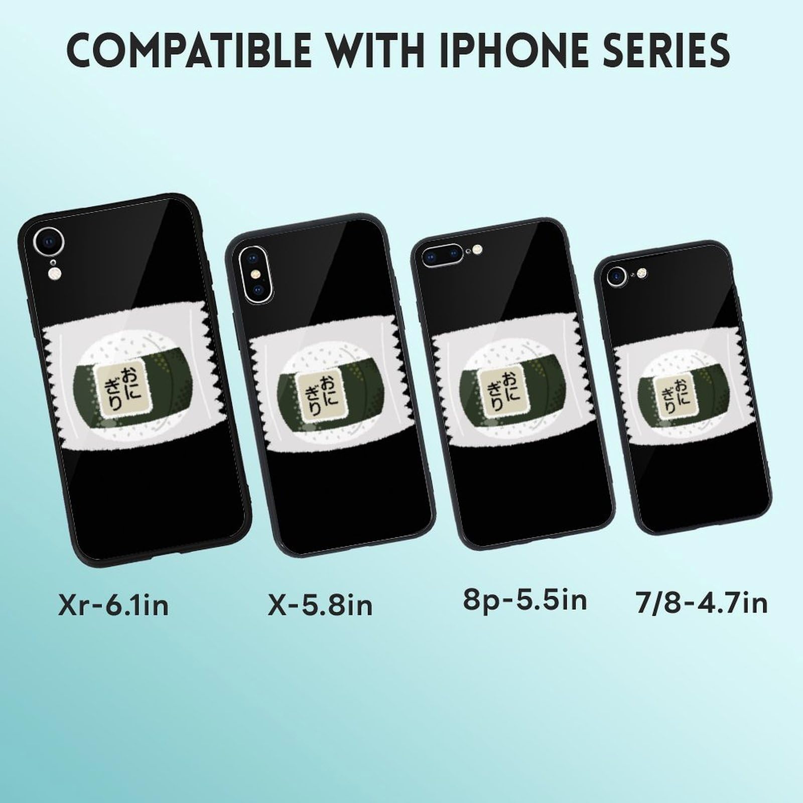 Amazon.co.jp: おにぎり柄 おむすび スマホケース iPhone 7P/8P ケース