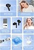 Qcy T13 Anc 4 Microphone Bluetooth 5.3 Wireless Headset White Active Noise Canceling