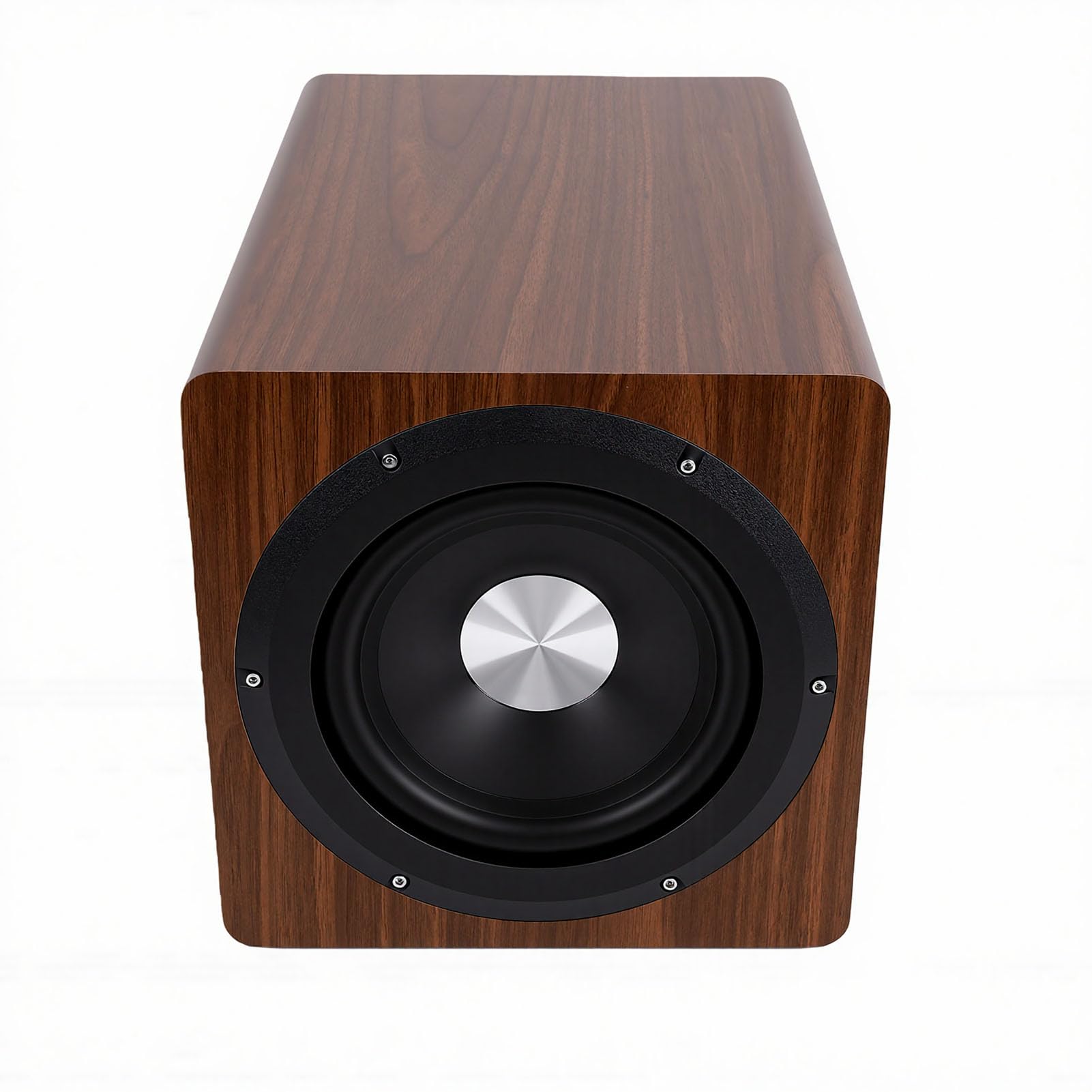 VBESTLIFE Subwoofer Amplificato 6.5 Pollici 100W, Colore Quercia, per Home Theater e Impianto Audio (Spina europea)