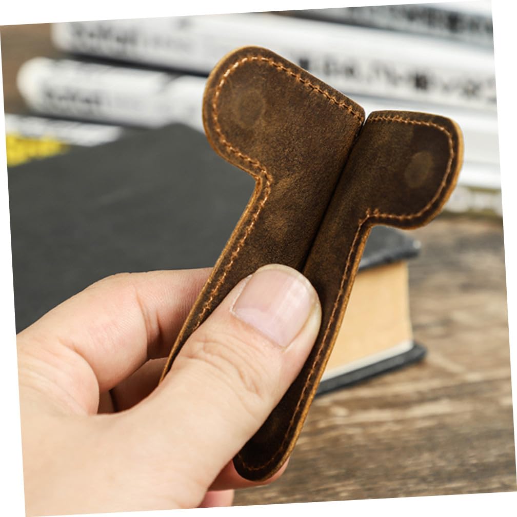 NUOBESTY 3 Stück Magnetische Seitenklammern Lesezeichen Lesezeichenmagnet Für Bücher Leder-seitenecken-lesezeichen Buchgewicht-seitenhalter Retro-stil Ecklesezeichen Für Studenten