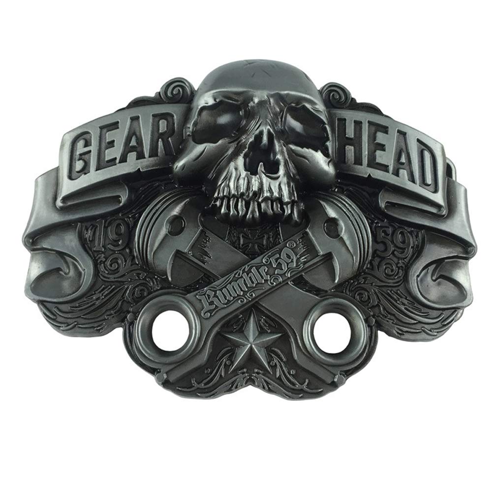 Lkmy Unisex A Novelty Men's Belt Buckle,Western Cowboy Skull Belt Buckle For Mens Womens (A)