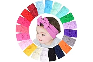 jollybows 20pcs Baby Girls Nylon Headbands: The Cutest Hair Accessories for Little Divas (6-12 Months)
