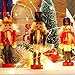 Jolik 6 PCS Nutcracker Ornament Set Wooden Nutcracker Christmas Ornaments