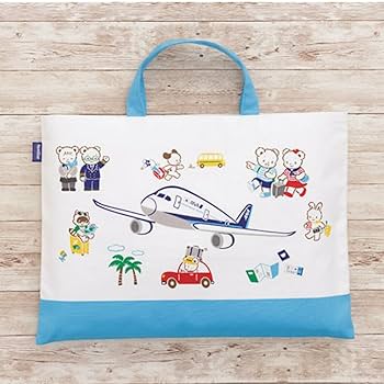 familiar ANAデザイン レッスンバッグ ANAオリジナル＞familiar for ANA レッスンバッグ（ブルー