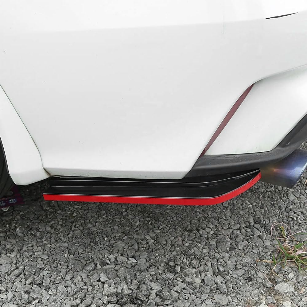 Universal Car Body Kit - Front Bumper Lip Spoiler Splitter Air Dam, Side Skirt Extensions, Rear Diffuser | Fits 69"-73" Wide Cars