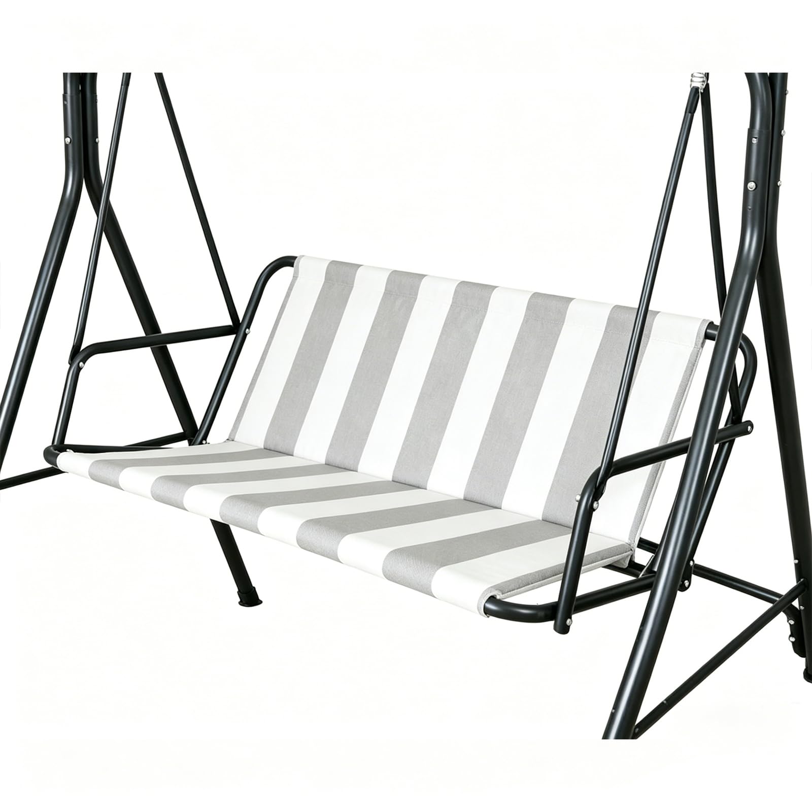 Balançoire Hollywoodienne siège rechange pour balancelle de jardin gris blanc