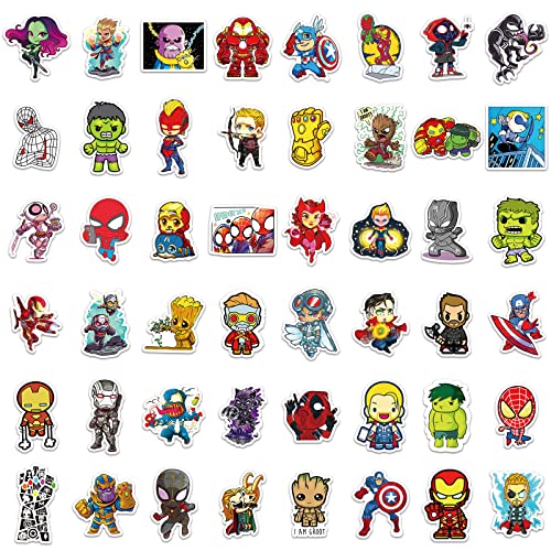 200Pcs Teens Hero Stickers For Water Bottles Superhero Stickers For Boys Teens Adults Waterproof Vinyl Stickers Pack For Skateboard Luggage Laptops Bumper Comic Legends Theme Decals For Laptops Party Supplies #TOP3