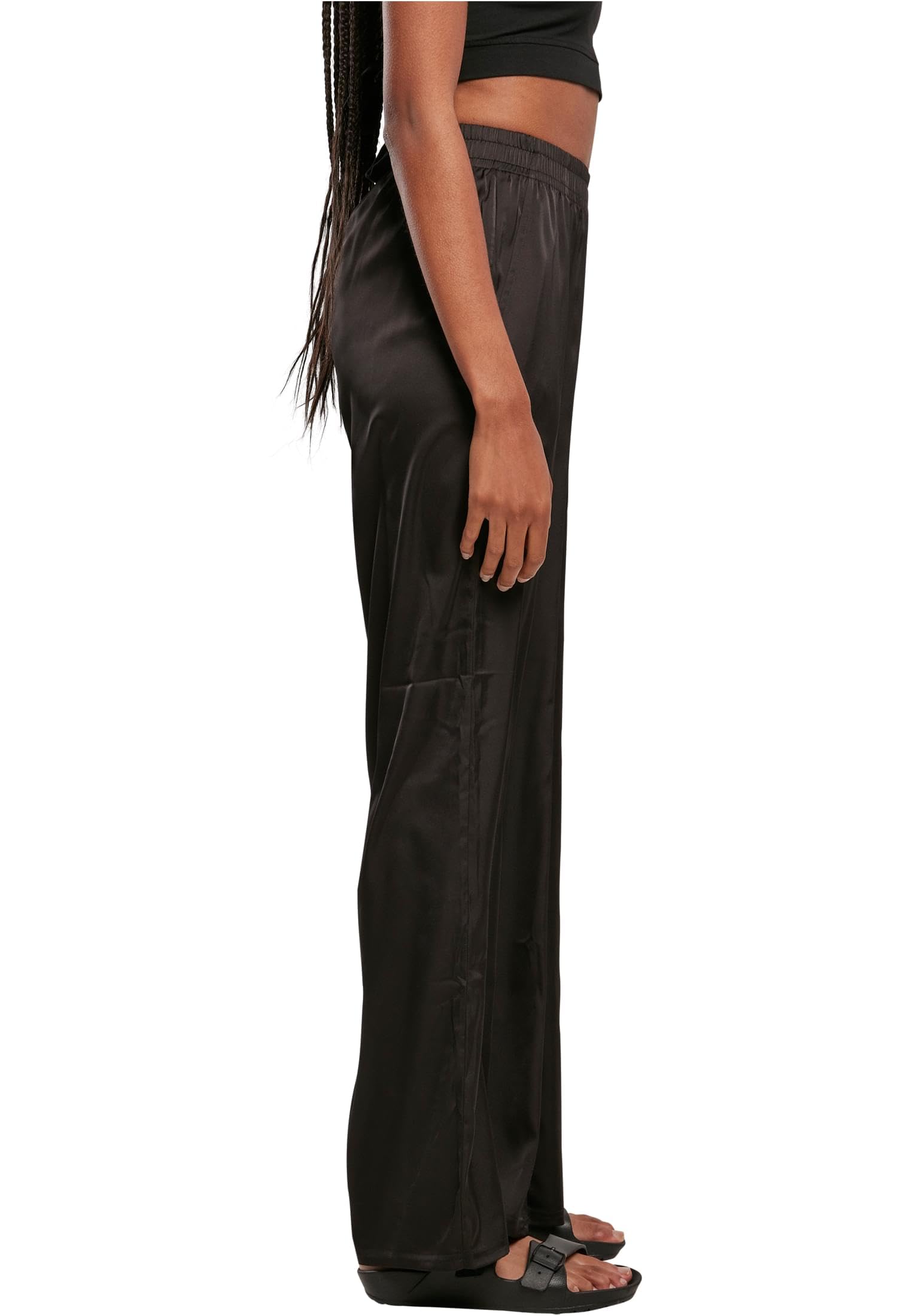 Urban Classics Damen Ladies Satin Wide Leg Pants