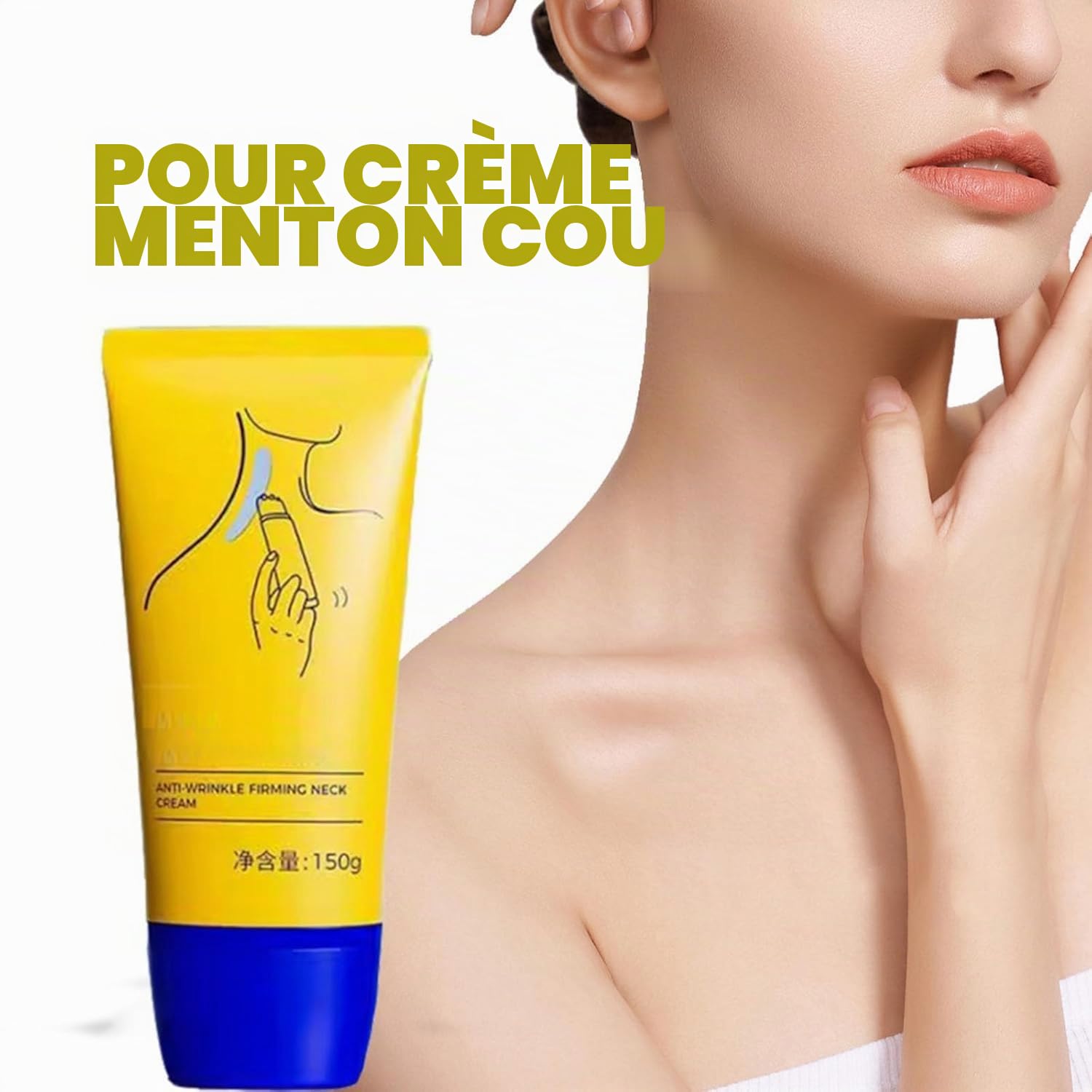 Z Sea Necks Creams,Z Sea Necks Firming Creams,Crème anti-âge raffermissante pour le cou, traitement hydratant et raffermissant avec collagène, réduit les rides, lifting et lisse la peau (1)
