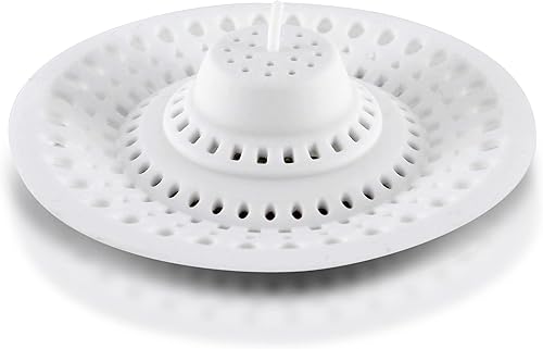 Miniatura 10 de Colector de pelo autosellante para múltiples tamaños de drenaje, blanco (paquete de 2)