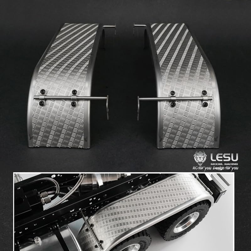 TOUCAN RC HOBBY LESU Parts Metal Rear Fender B for 1/14 RC Handmade DIY for Tamiya 3348 Truck Car Model