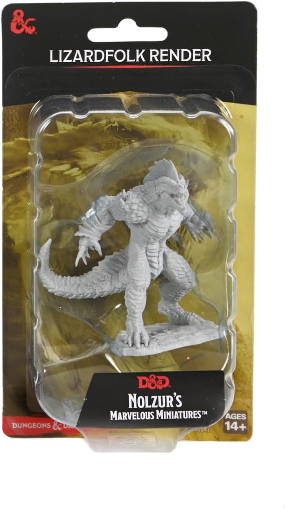 D&D Nolzur's Marvelous Miniatures: Lizardfolk Render | WizKids Unpainted Dungeons and Dragons Miniatures