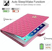 Vista 4 de Funda de piel sintética para iPad mini 5/Mini 4, bonita corona de diamantes de imitación de diamantes de imitación inteligente apagado automático